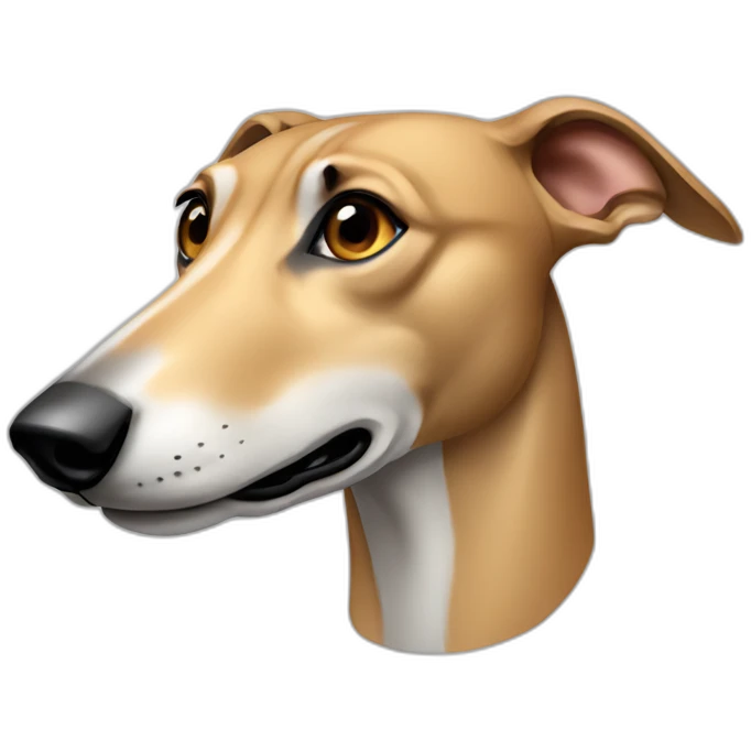 tan greyhound head emoji