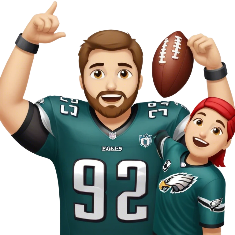 Eagles, winning against Chiefs at the Super Bowl emoji