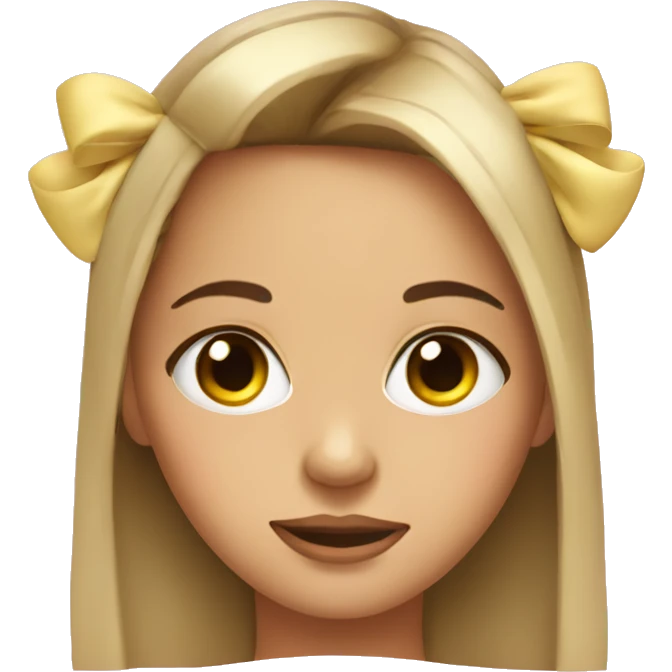 a girl with bows for eyes emoji