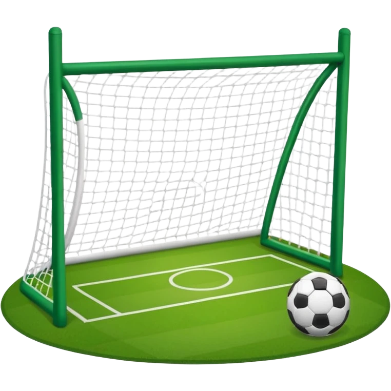 Haz una porteria de futbol y rodea el poste emoji