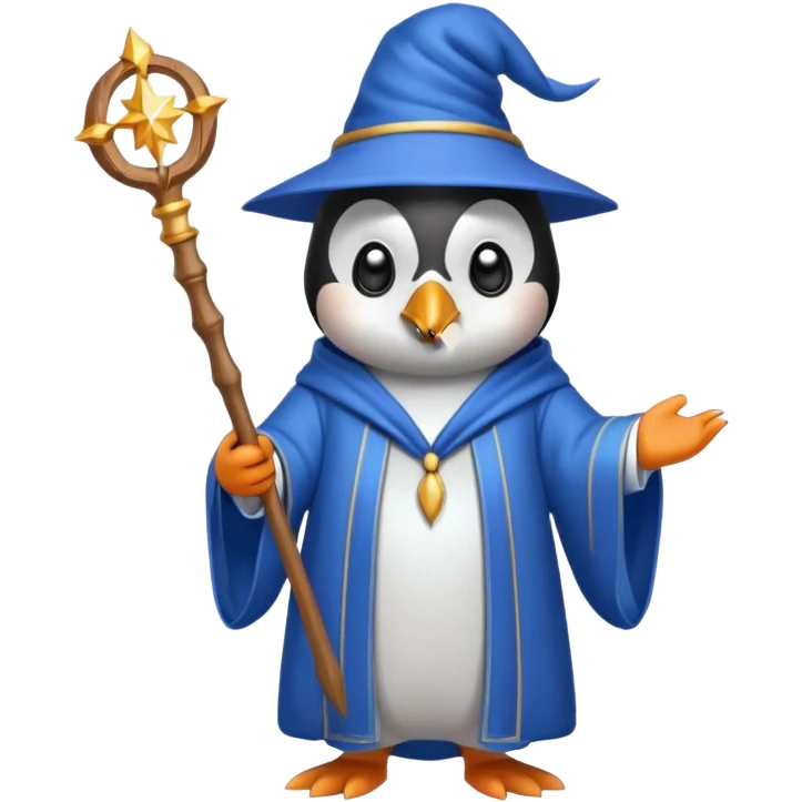 Penguin Wizard emoji