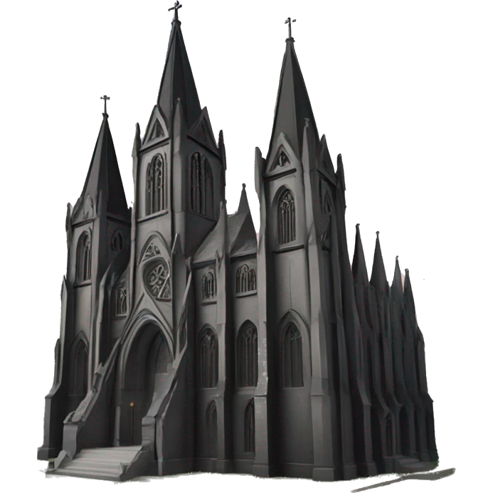 Black gothic cathedral  emoji