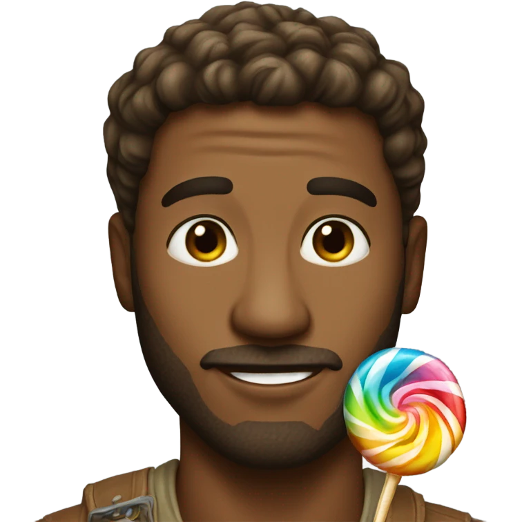 hot man with candy  emoji