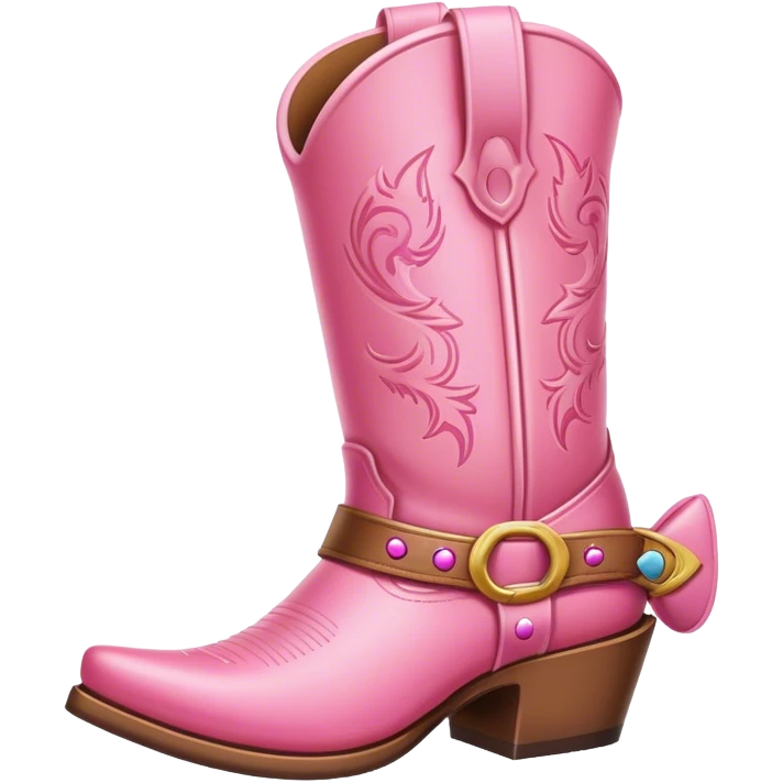 pink cowboy boot  emoji