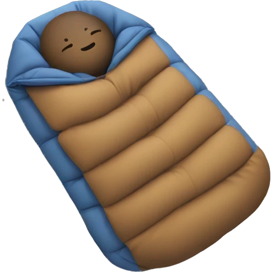 Sleeping bag under the open sky with stars emoji