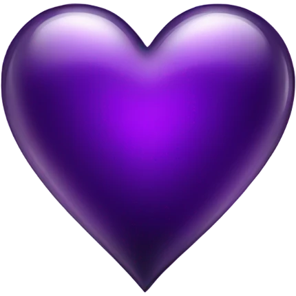 Shiny glass dark purple heart  emoji