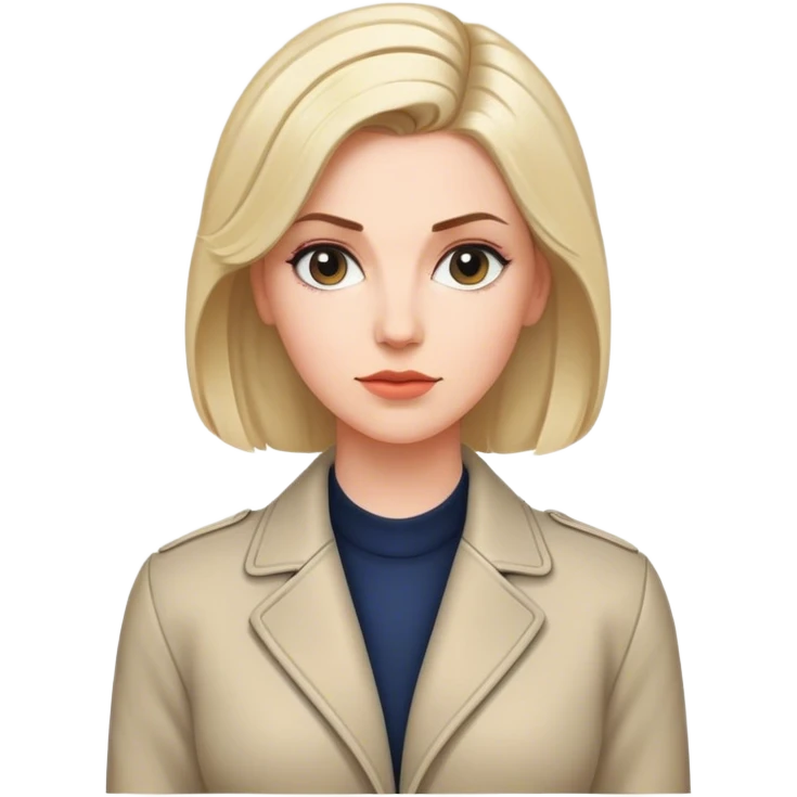 white conservative woman in jacket emoji