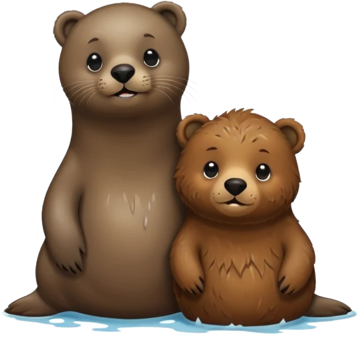 seal and brown bear emoji