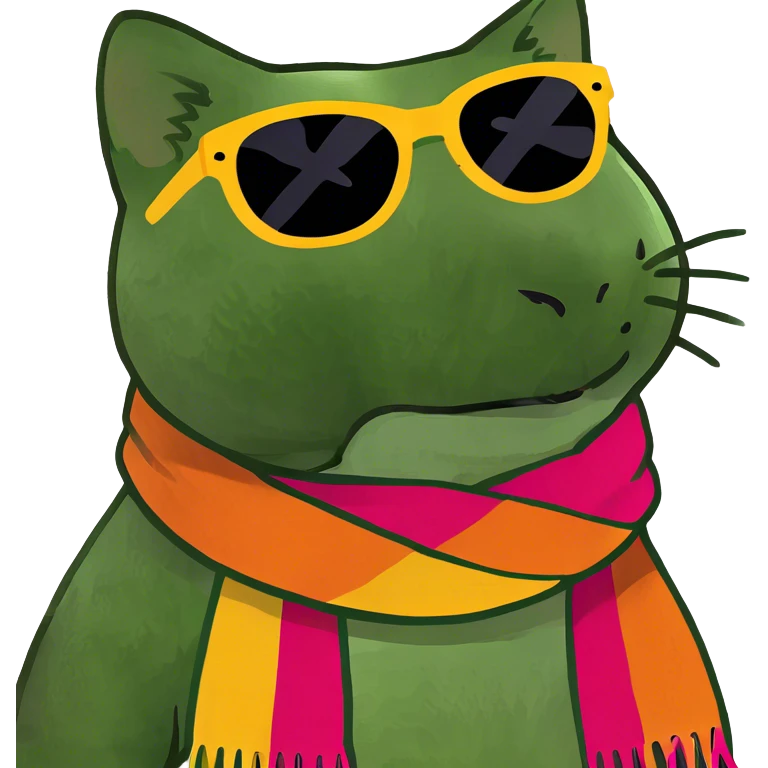 Cat with sunglasses emoji