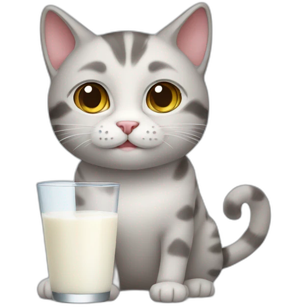 Cat drink milk emoji