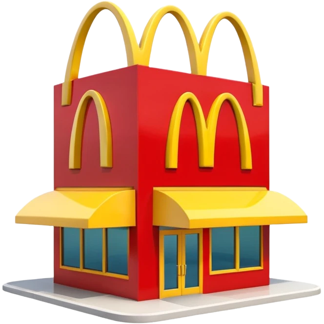 3d McDonald's building emoji