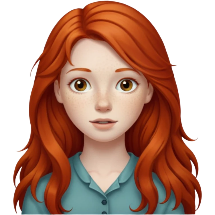 Naked long haired redhead woman emoji