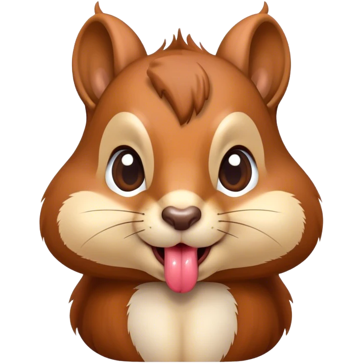 squirrel sticking their tongue out emoji