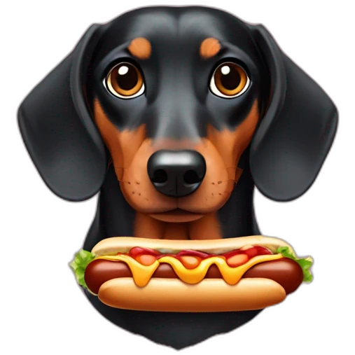 Hotdog dachshund emoji