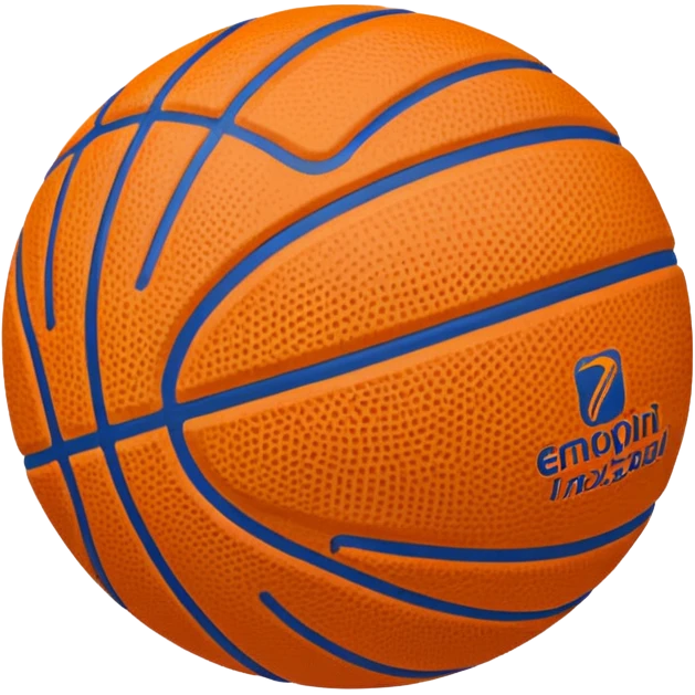 Blue basketball ball emoji