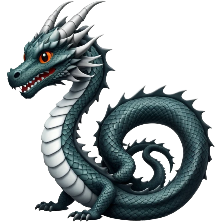 Black and white dragon emoji text emoji