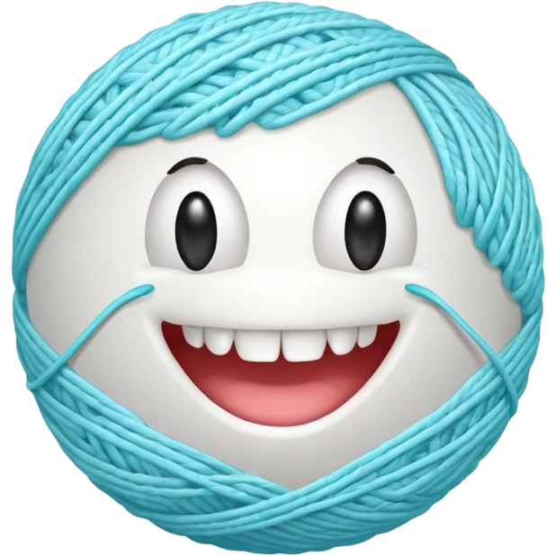 A ball of dental floss  emoji