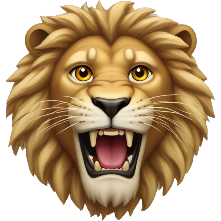Lion en rager avec des yeux rouge  emoji