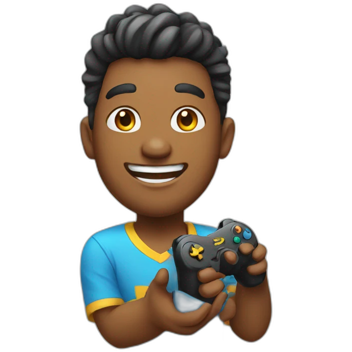 Smiling gamer emoji