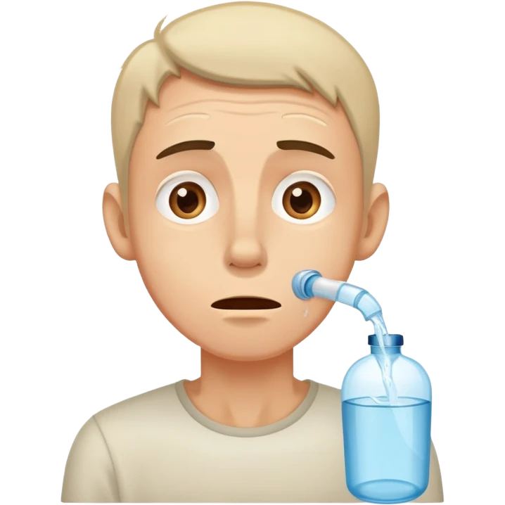 Man begging for water emoji