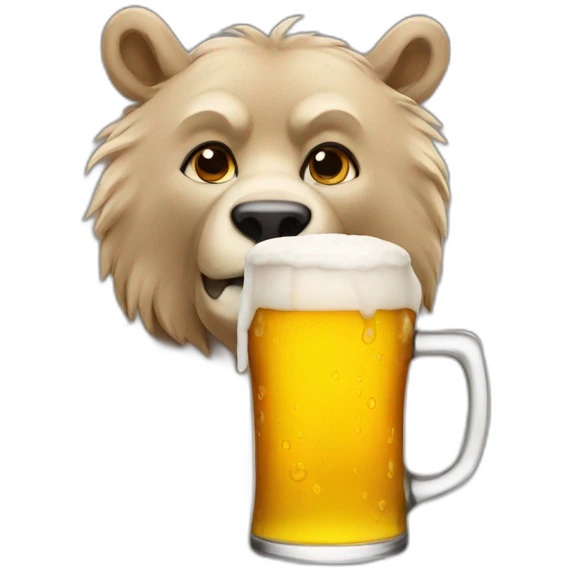 drinking beer animal emoji