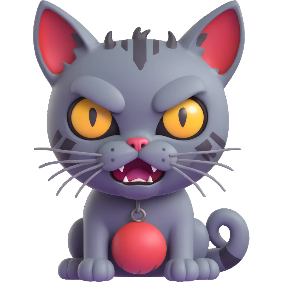 Zombie cat Angry emoji