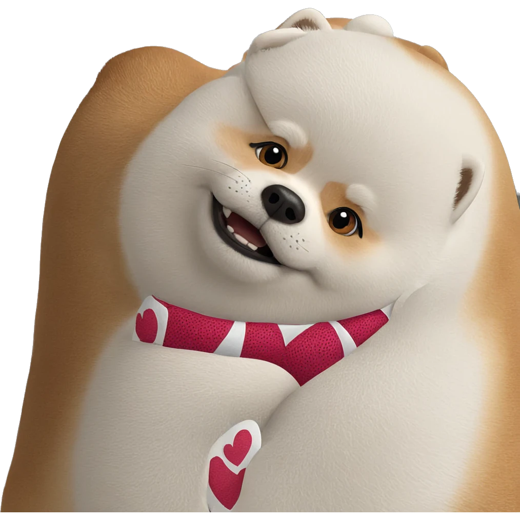 shiba inu showing love emoji