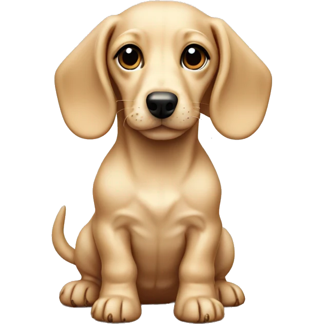 cream dachshund puppy emoji