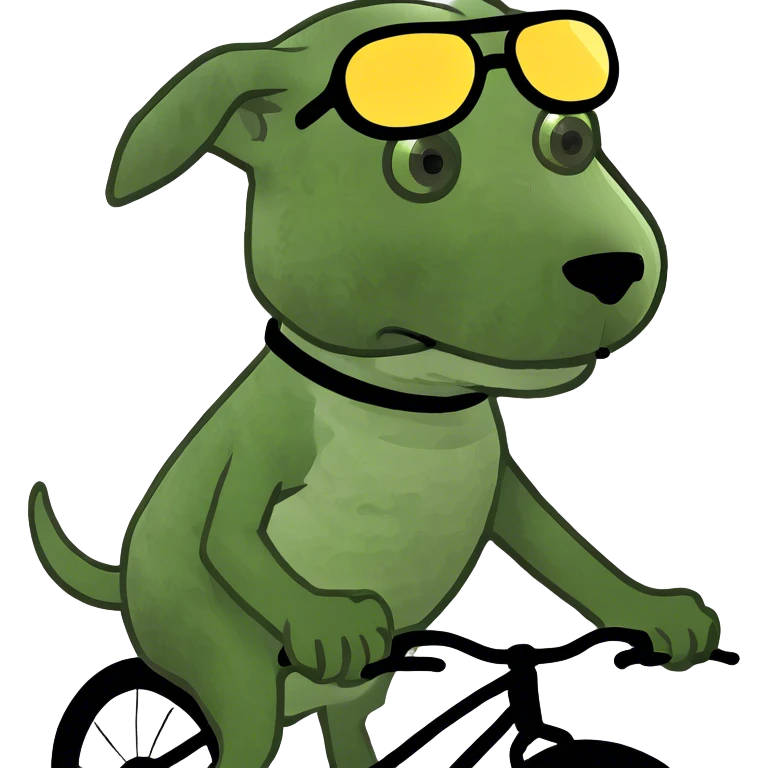 dog on a bike  emoji