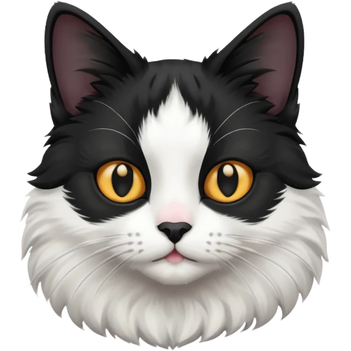 black and white cat emoji