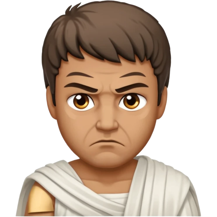 evil man with greek dress toga emoji