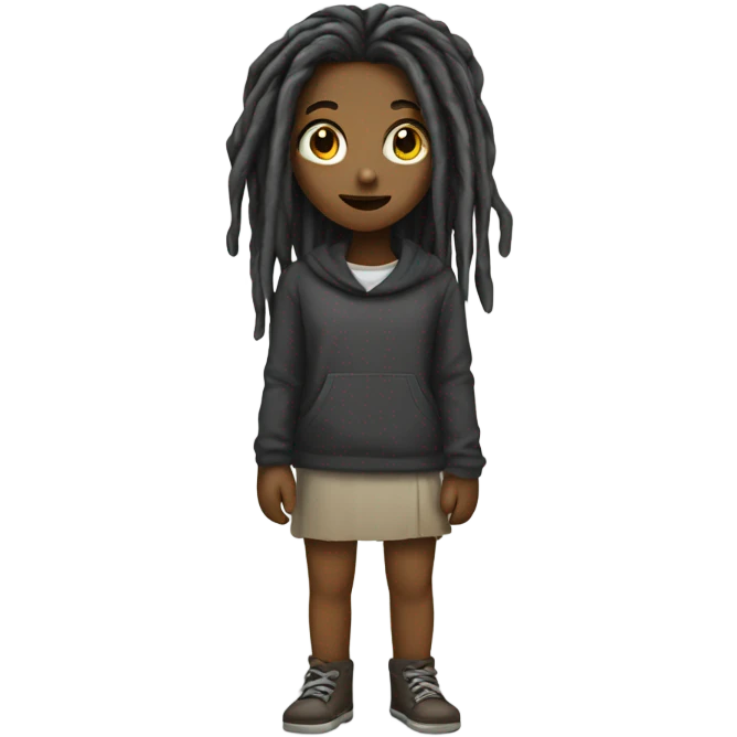 Dread head girl standing emoji