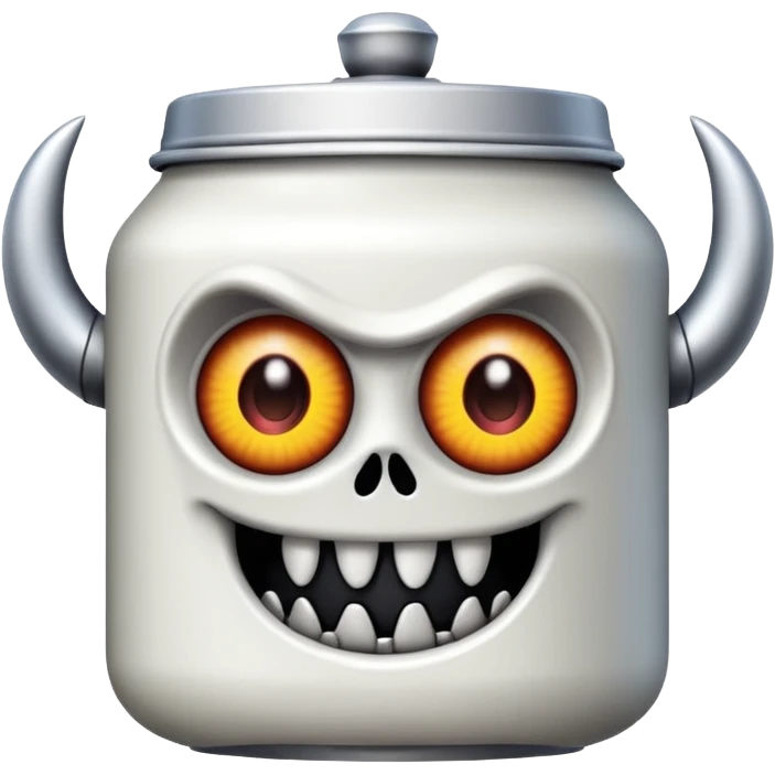 Crea un emoji de una lata de monster blanca emoji