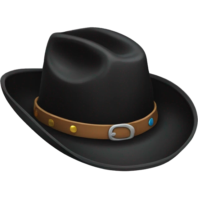 Black felt cowboy hat  emoji