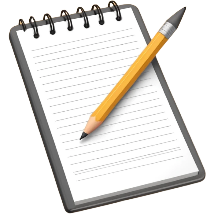 notepad with pencil emoji
