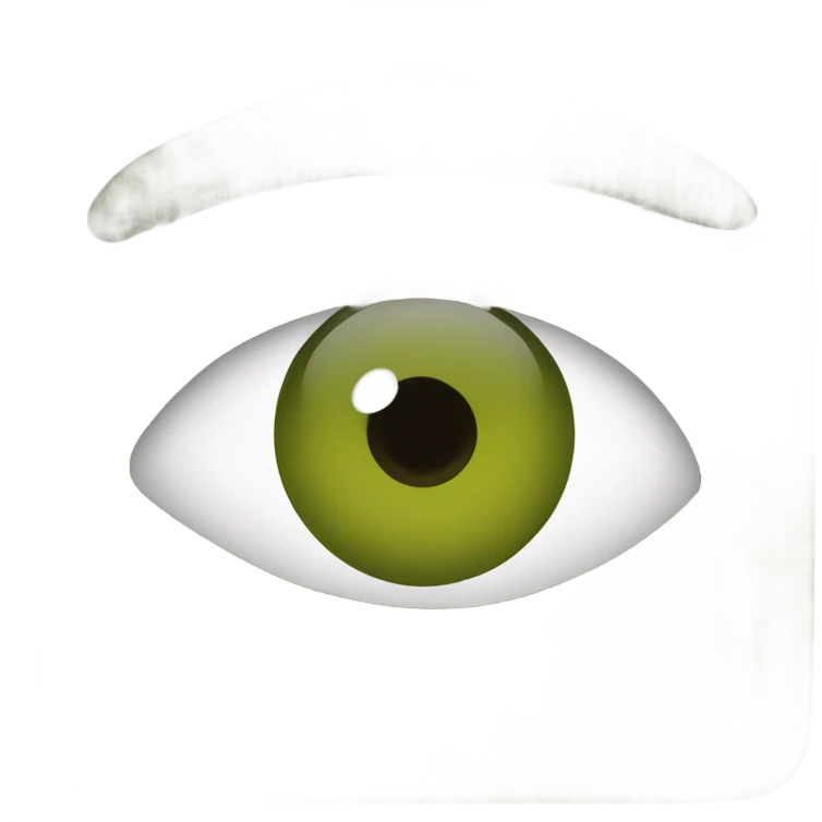 eye colored olive green emoji