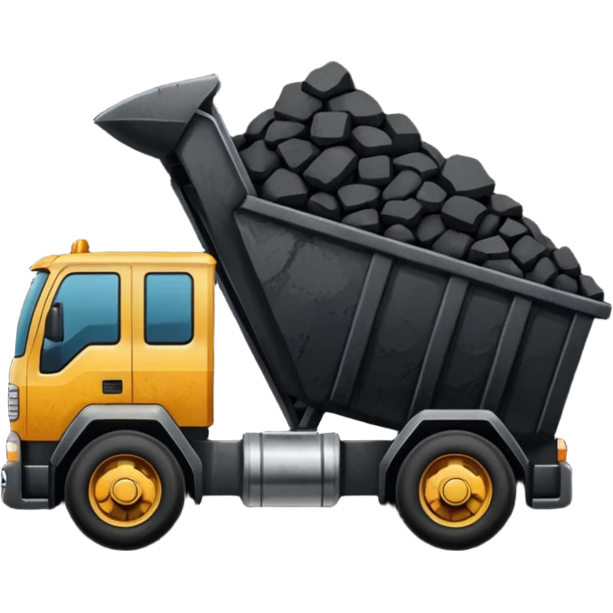 truck with coal ore emoji