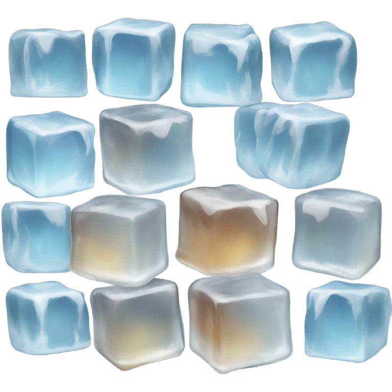 realistic ice cubes emoji