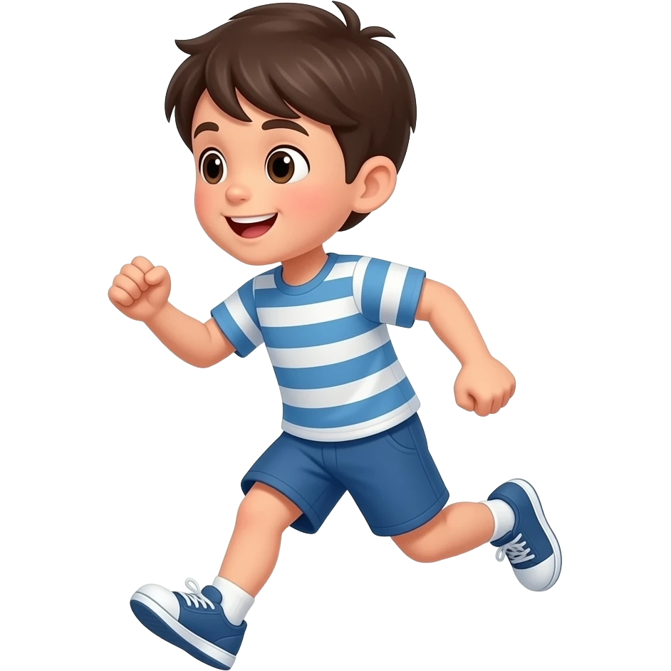 a kid is running emoji