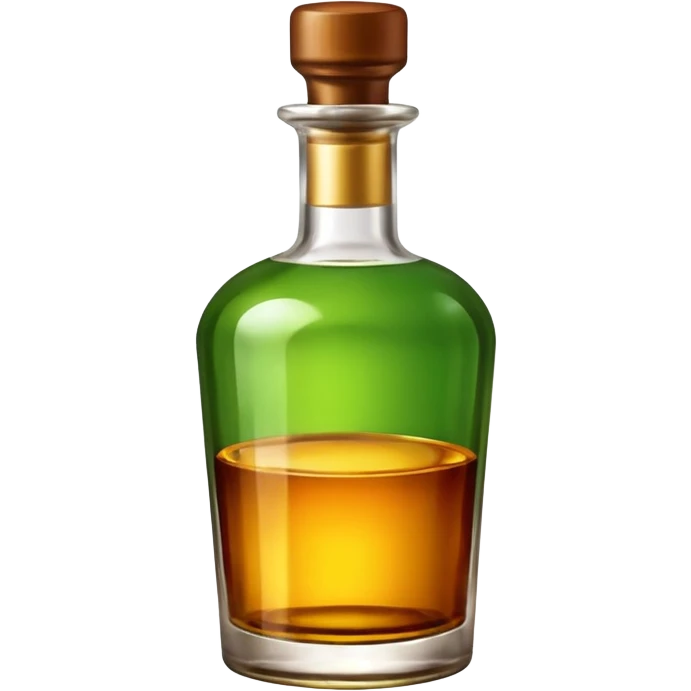 Bottle of rum glass green emoji