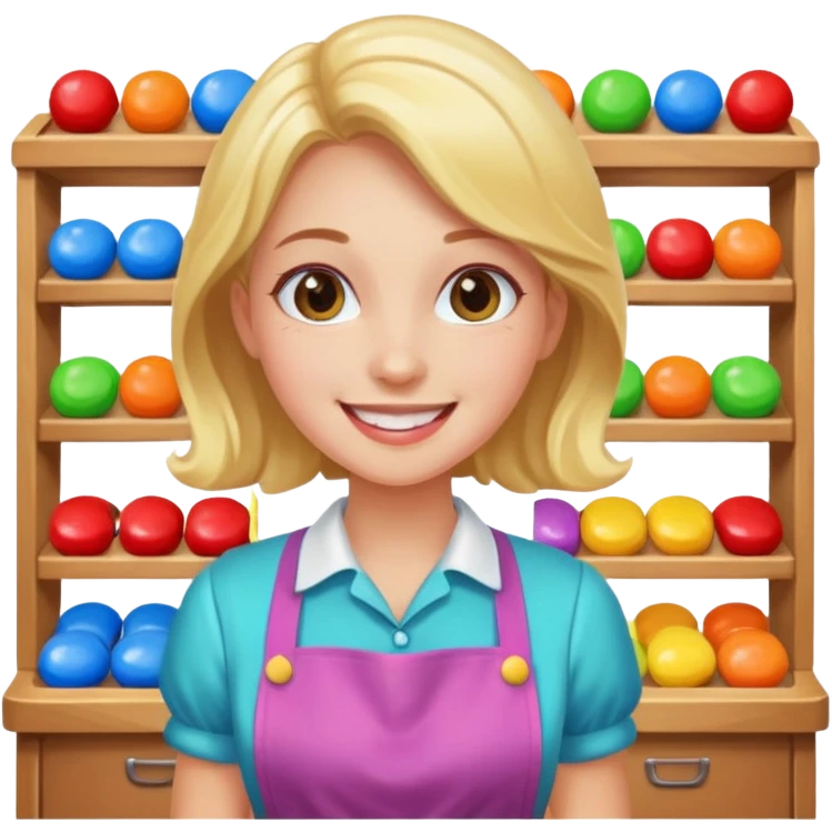 very pretty candy shop girl emoji