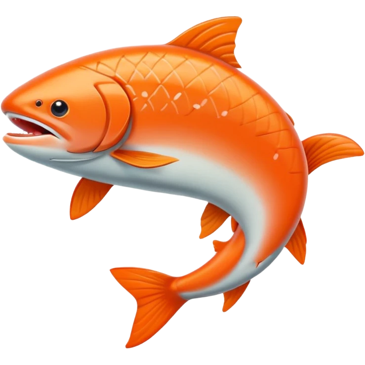 cartoon salmon jumping emoji