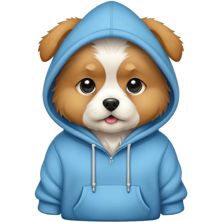 Dog wearing a hoodie  emoji