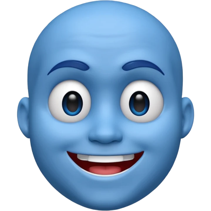 Jake E Boo 3d animated Head looking cool emoji