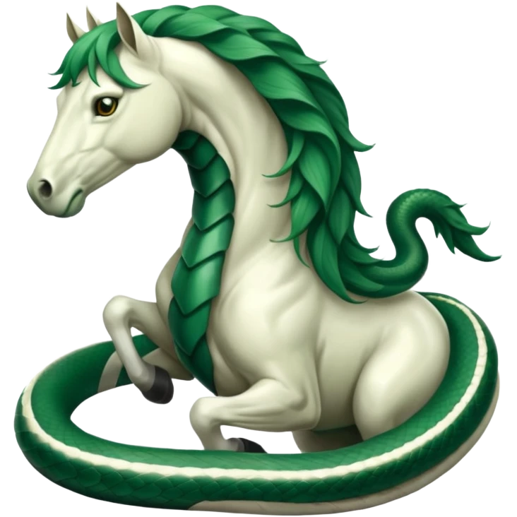 I need a slytherin inspired emoji (like emerald green and snakes) and something with a horse emoji