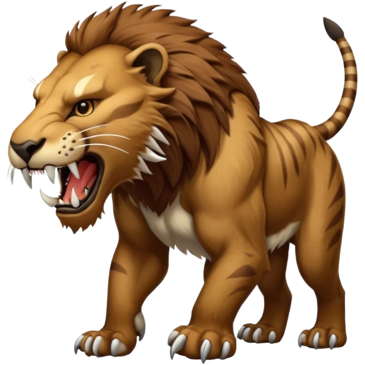 saber-toothed Smilodon, with long teeth emoji