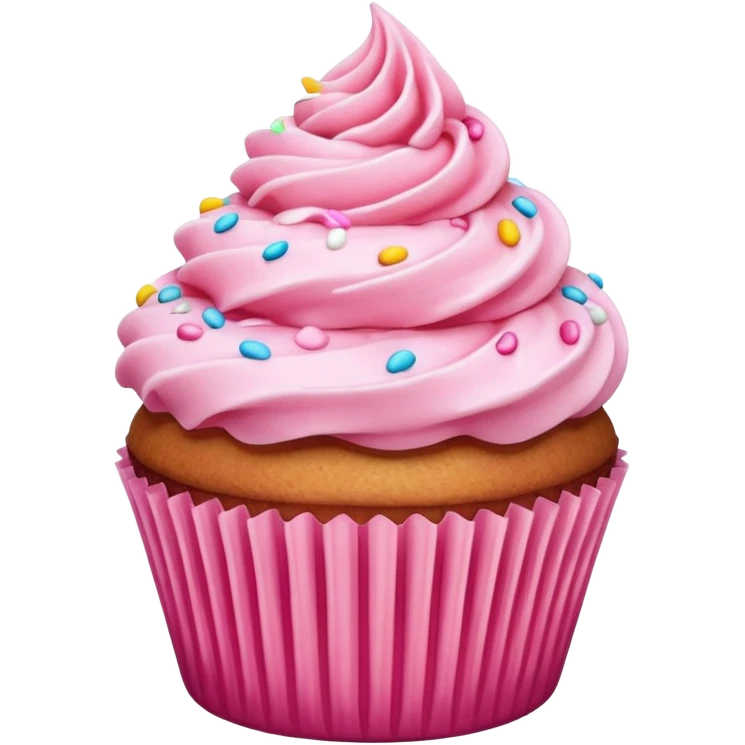 Cupcake with pink icing emoji