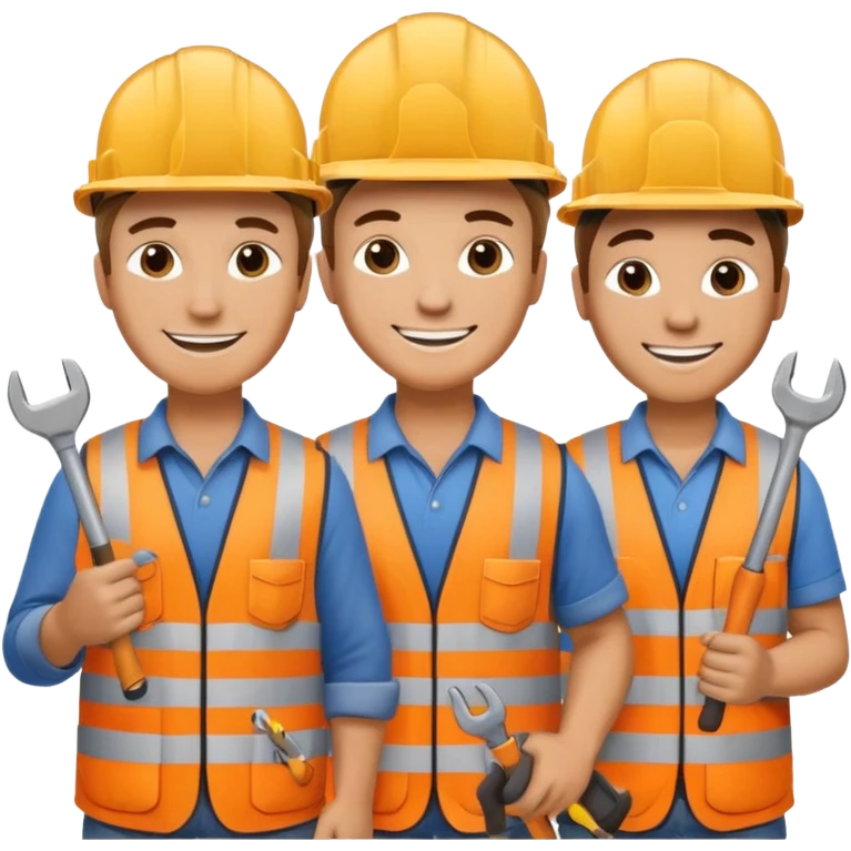 A big group of tiny construction workers THERE NEEDS TO BE 20 OF THEM IN TOTAL emoji