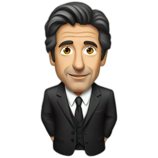 al pacino cartoon wearing suit emoji