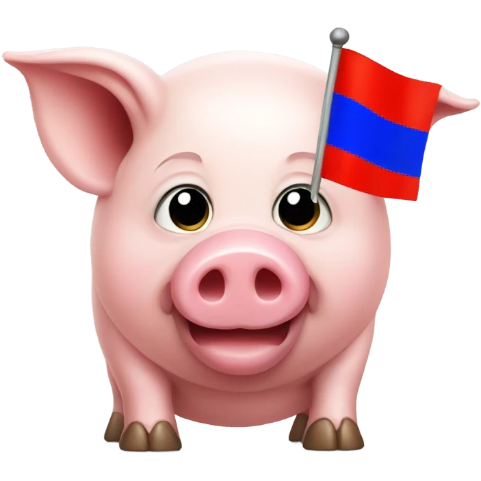Pig with Russian flag  emoji